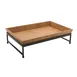 GET IR-736-MG-BAMTRY Stand Set, 2‑Pc, 17‑3/4" L x 11‑7/8" W x 6" H, Grey Stand + Bamboo Tray - Set 1 image
