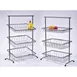 GET IR-902 Urban Renewal POP Pane Stand, 22.75" x 11" x 31.25" Rectangular, 3‑Tier Iron, Gray 1 image