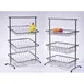 GET IR-907 Urban Renewal POP Pane Stand - 22" X 11" X 31¼" Gray Powdered Iron Tilt 3‑Tier Rect 1 image