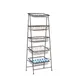 GET IR-951-NOBAR-MG POP Pane Stand, 5‑Tier Metal Gray, 14" x 21‑1/2" x 56‑7/8" Shelves, Height 30"+ 1 image