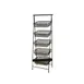 GET IR-951T-BK POP Stand, 23.5" x 14" x 64" Black Metal Rectangular, 5‑Tier Tilted, Height 30"+ 1 image