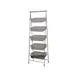 GET IR-951T-SV POP™ Pane Stand, 23-1/2" x 14" x 64" Rectangular 5‑Tier Tilted Metal Silver 1 image