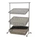 GET IR-952T-SV POP Pane Stand, 22-3/4" x 11" x 31-1/4" Rectangular 3‑Tier Metal Riser, Height 30"+ 1 image