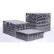 GET IRBLG-02 Riser – 3 Silver Powder‑Coated Metal Rect Risers 12"x10"x3",12"x10"x6",12"x10"x9" - Set 1 image