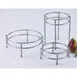 GET IRS-07 Boulevard Tubular Bars Riser, 7" Dia. x 6" H, Round, Brushed Stainless Steel, Silver 1 image