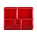 GET JW11852T-BR Bento Box, 10-3/4" x 8-3/8" x 2", Red Interior, Black Exterior, Melamine, Durable 1 image