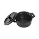 GET JWB53-B Mini Pot with Lid, 6 Oz, 3-7/8" Dia x 1-7/8" H, Melamine Black 1 image