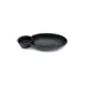 GET JWC1408-B Elite Solutions Chip & Dip Bowl, 10" x 5-1/2" x 2-1/8"H, 2-Compartment, Melamine, Black 1 image