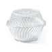 GET LID-55601-CL Disposable Clear Plastic Lid for DD-60 & DD-80, Case Pack - 1000/Case 1 image