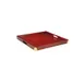 GET LUX-2121-M Luxury Room Service Tray, 21" Square, 2" Deep, Mahogany Hardwood, Brass Reinforcement 1 image