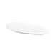 GET M105PL-NW Platter, 10-1/4"L x 5"W x 1"H Leaf Melamine White, Break/Chip Resistant 1 image