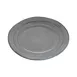 GET M1318OVST-GSD Serving Dish, 18"L x 13"W x 1-1/2"H, Melamine Stoneware, Irregular Oval, Gray 1 image