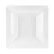 GET M1353RR-W Elite Global 3-Qt Bowl, 13-1/2" x 3"H Square Pebble‑Textured Melamine White 1 image