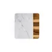 GET M13M-HWC Melamine Serving Board, 13" Square, 5/8"H, Faux Hickory Carrara Marble, Dishwasher Safe 1 image