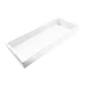 GET M6152-W Food Bin, 15" x 6" x 2" Rectangular, White Melamine, Break Resistant, BPA Free 1 image