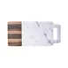 GET M715RCM-HWC Melamine Board, 15"L x 7"W x 7/8"H, Hickory Wood/Carrara Marble Look with Handle 1 image