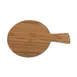 GET M9RW-BB Melamine Serving Board, 9" Dia. x 1/2" H, Faux Bamboo, Handle, BPA Free 1 image