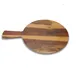 GET M9RW-HW Melamine Serving Board, 9" Dia., ½" H, 4" Handle, Faux Hickory, Dishwasher‑Safe BPA‑Free 1 image