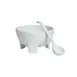GET MJS01-MOD Bugambilia Molcajete, 6-3/4 Oz., 4-1/4"L x 4-1/4"W, 2-1/2" Deep, Aluminum, White Finish 1 image