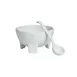 GET MJS04-MOD - Bugambilia Molcajete, 40-2/3 Oz, 7" x 7" x 4" White Aluminum Resin 1 image