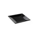 GET ML-102-BK Siciliano Square Plate, 6" x 6", Black, Wide Rim, Break-Resistant, BPA Free, Melamine 1 image