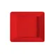 GET ML-11-RSP Red Sensation Plate, 12"L x 10"W x 3/4"H, Rectangular Wide Rim, Melamine, NSF - 1/Each 1 image