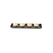 GET ML-112-BK Bake & Brew Display Tray – 19" x 5-1/4", Black Melamine, Scallop Edge, Rubber Feet 1 image