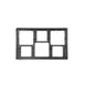 GET ML-162-BK Tile Inset, Black Melamine, 6 Cut Outs (2 Sizes), Dishwasher Safe, NSF 1 image