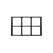 GET ML-168-BK Tile Inset, 6 Cutouts for Crocks, Black Melamine, Break-Resistant, Dishwasher Safe, NSF 1 image