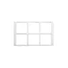 GET ML-168-W White Melamine Tile Inset 6 Square Cutouts Break Resistant Dishwasher Safe NSF 1 image
