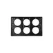 GET ML-171-BK Black Melamine Tile Inset, 6 Cut Outs for CR-0120, Dishwasher Safe, NSF 1 image