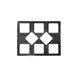 GET ML-175-BK Tile, 27" Black Melamine, 8 Cut‑Outs For ML‑150/ML‑149, Cold‑Only, Dishwasher Safe 1 image