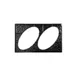 GET ML-191-BK Tile Inset, Full Size, 2 Cut Outs for ML-182, Black Melamine, Dishwasher Safe, NSF 1 image