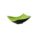 GET ML-219-G/BK Brasilia™ Bowl, 1.9 Qt., 11.5" x 8.1" x 5"H, Rectangular Melamine, Green/Black 1 image