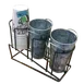 GET MTS-3T-MG Urban Renewal Cup & Lid Organizer, 3-Tier, 11-1/4" x 4" x 7-3/4", Angled Metal Gray 1 image