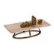 GET MTS-OV3-AB Madison Avenue Display Board Stand, 8" x 2-3/4" Oval 2-Tier Metal Antique Brass 1 image