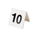 GET NUM-51-75 Table Tent, Numbers 51-75, White Polypropylene, Dishwasher Safe, Set 1 image