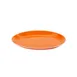 GET OP-1080-TG Dinner Plate, 10" x 7-3/4" Oval Melamine, Tangerine Orange With White Trim - 1 Dozen 1 image