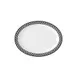 GET OP-120-X Platter, 12" x 9" Melamine, White Checkerboard Rim, Resist., BPA‑Free/NSF - 1 Dozen 1 image