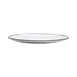 GET OP-1291-W/BK Melamine Dinner Plate, 12¼" x 9" Oval, White/Black Trim - Dozen 1 image
