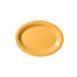 GET OP-135-TY Platter, 13-1/2" x 10-1/4" Oval Melamine Yellow Dishwasher‑Safe NSF - 1 Dozen 1 image