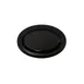 GET OP-621-BK Milano Platter, 21"L x 15"W Oval, Break-Resistant Black Melamine NSF 1 image
