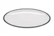 GET OP-960-W/BK Dinner Plate, 9" x 6-1/4", Oval, White, Melamine, BPA Free - Dozen 1 image