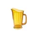 GET P-1064-1-A Beer Pitcher, 60 Oz (9" Height), SAN Plastic, Amber Color, With Handle - 1 Dozen 1 image
