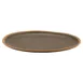 GET P-129-BR Pottery Market™ Dinner Platter, 11-3/4" x 9-1/4" Melamine, Brown Trim - 1 Dozen 1 image
