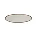 GET P-183-CRM Oval Melamine Platter, 18" L x 13" W, Cream with Brown Trim, Dishwasher Safe 1 image