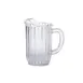 GET P-3032-1-CL Water Pitcher, 32 Oz, 6" Dia x 7" H, Clear SAN Plastic With Handle, NSF - 1 Dozen 1 image