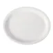 GET PA1101807812 Porcelain Platter 13" x 11" Narrow Rim Rolled Edge White, Microwave Safe - 1 Dozen 1 image