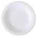 GET PA1101812724 Plate, 11" Round Porcelain White Narrow Rim Rolled Edge Safe to 380°F - 1 Dozen 1 image