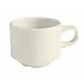 GET PA1101904324 Tea Cup, 8.1 Oz., 4-1/2", Porcelain White, Stackable, Microwave Safe - 1 Dozen 1 image